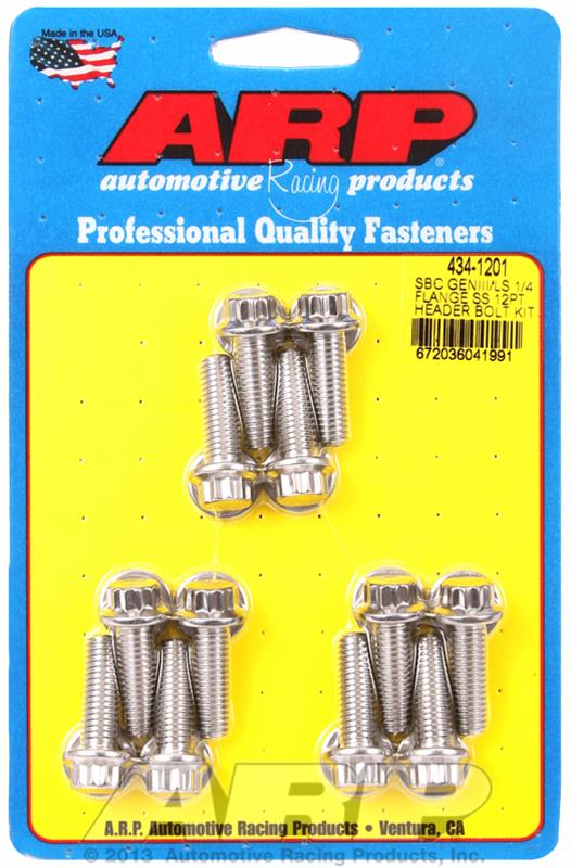 ARP Stainless Steel Header Bolts 434-1201