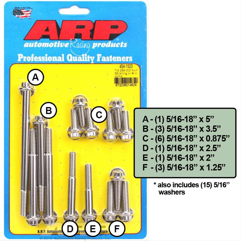 ARP Timing Cover Bolt Kits 454-1503