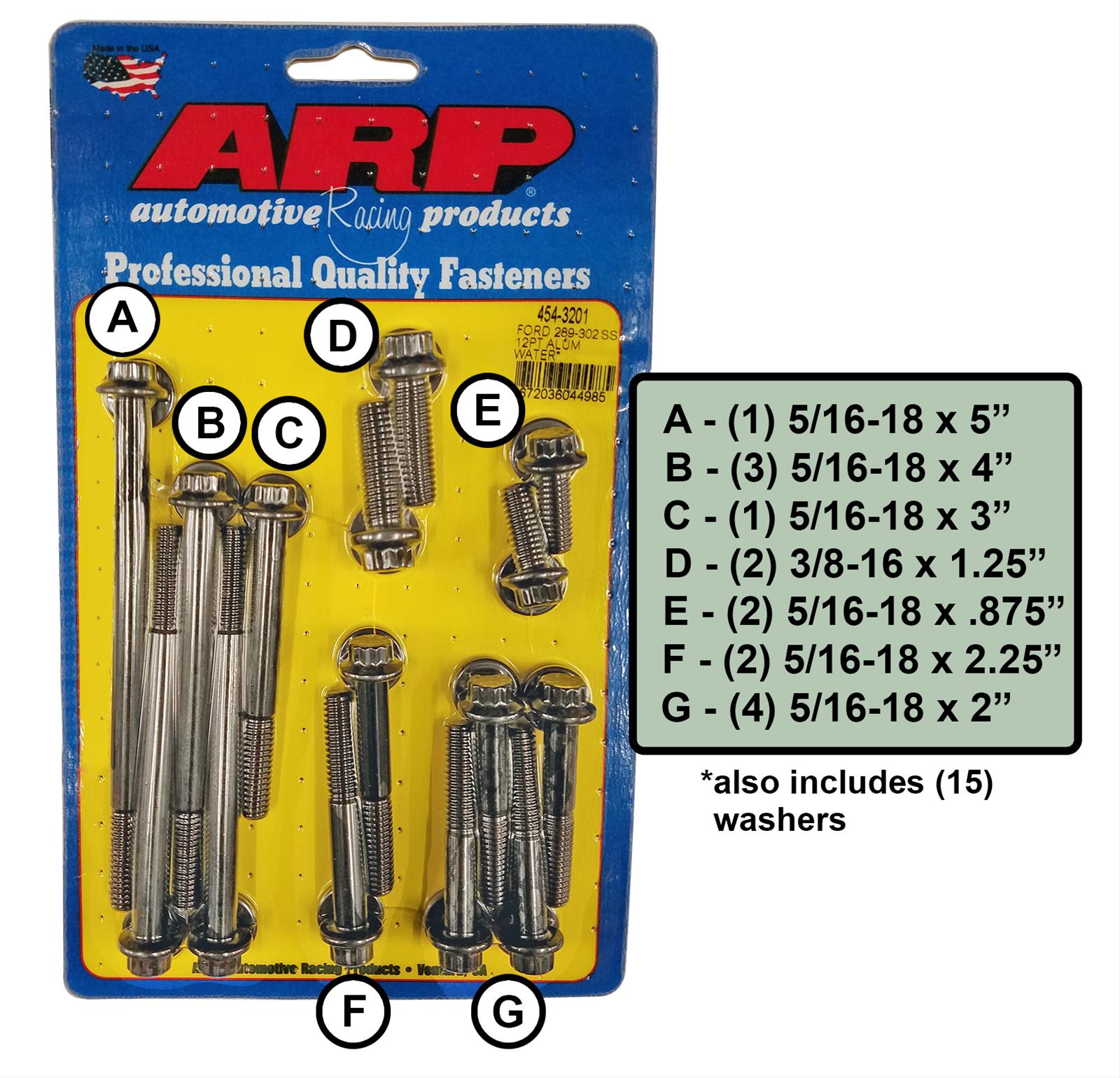 ARP Timing Cover Bolt Kits 454-3201