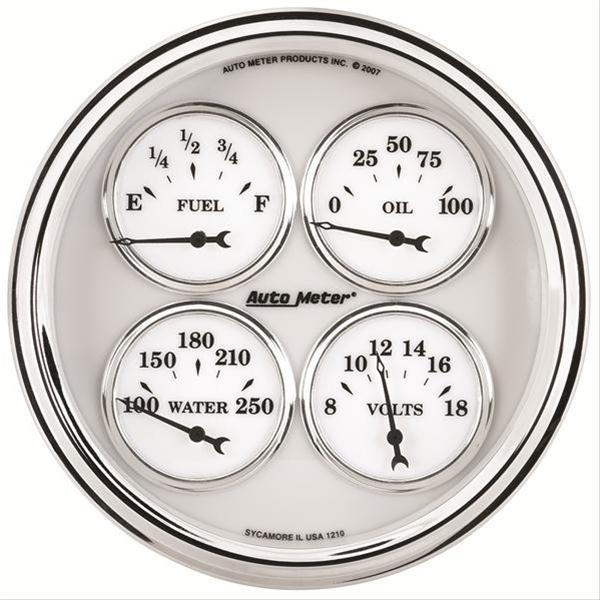 AutoMeter Old Tyme White II Analog Gauge Kits 1210