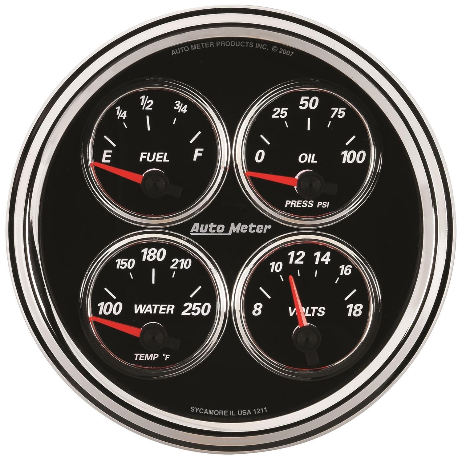 AutoMeter Designer Black II Analog Gauge Kits 1211