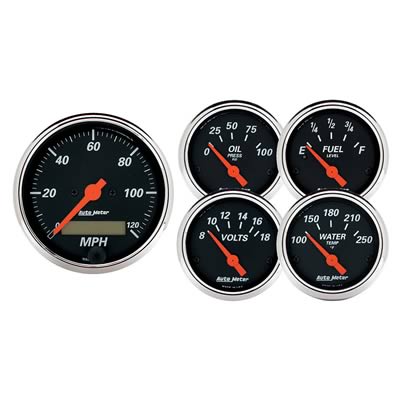 AutoMeter Designer Black Series Analog Gauge Kits 1421