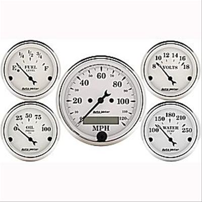 AutoMeter Old Tyme White Series Analog Gauge Kits 1602