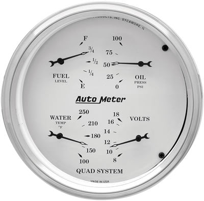 AutoMeter Old Tyme White Series Analog Gauge Kits 1603