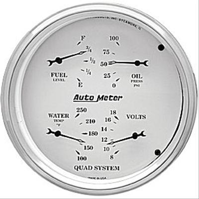 AutoMeter Old Tyme White Series Analog Gauge Kits 1610