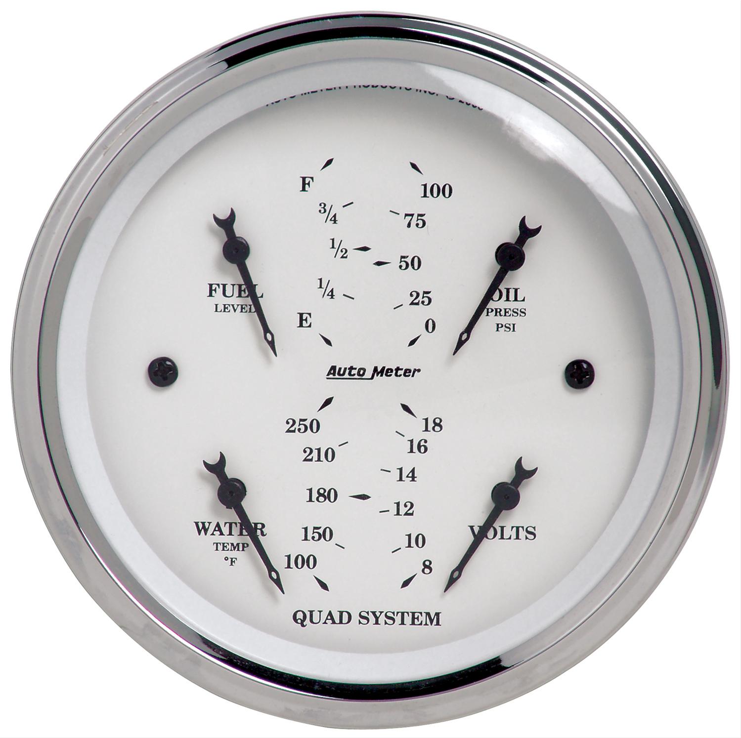 AutoMeter Old Tyme White Series Analog Gauge Kits 1619