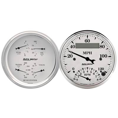 AutoMeter Old Tyme White Series Analog Gauge Kits 1620