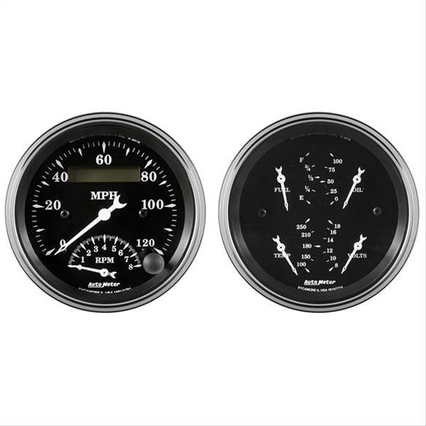 AutoMeter Old Tyme Black Series Analog Gauge Kits 1720