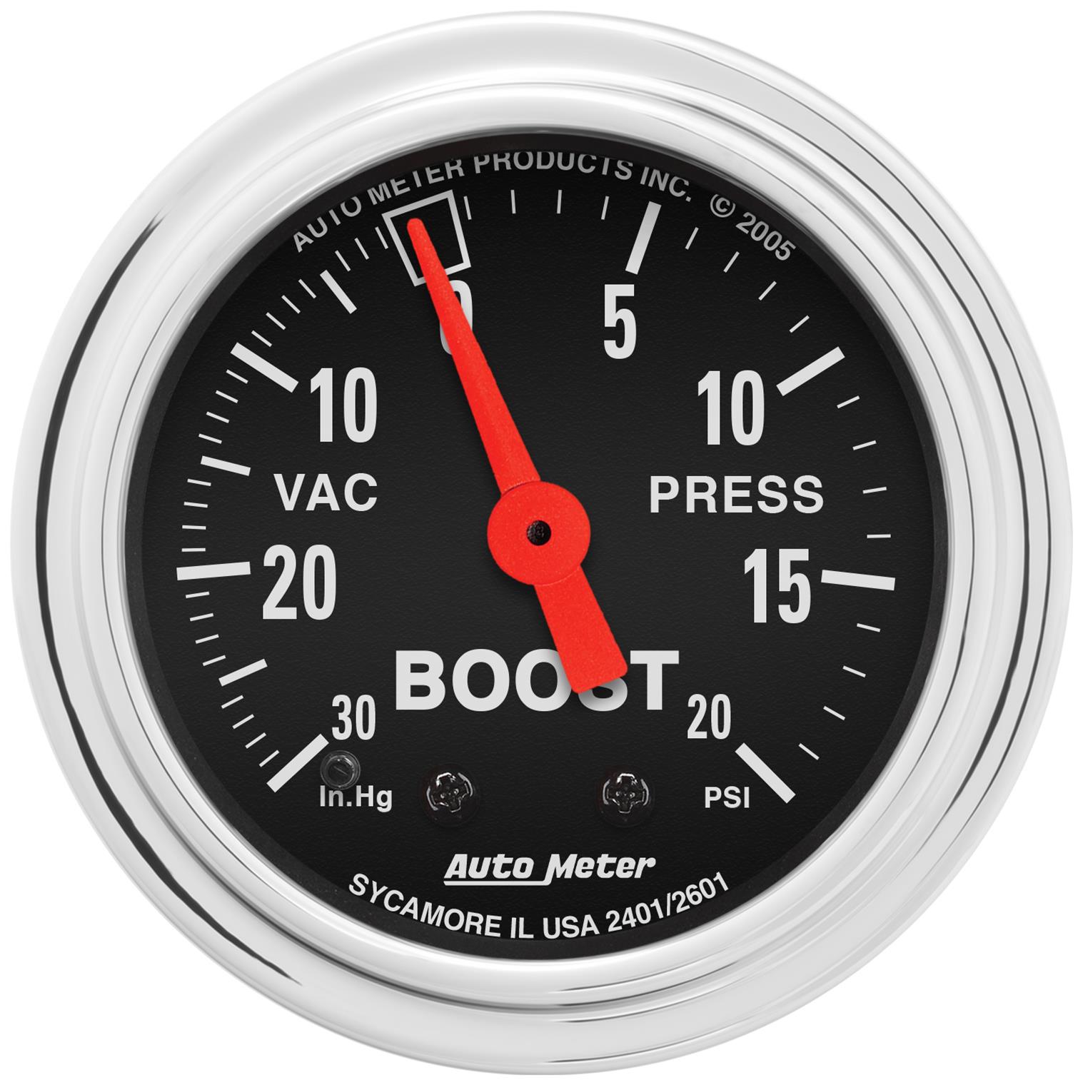 AutoMeter Traditional Chrome Analog Gauges 2401