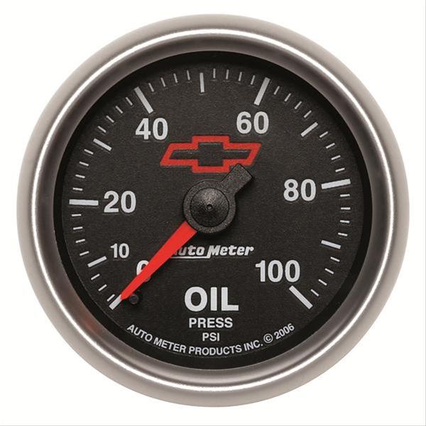 AutoMeter Sport-Comp II Chevy Red Bowtie Analog Gauges 3621-00406