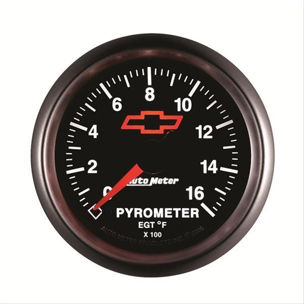 AutoMeter Sport-Comp II Chevy Red Bowtie Analog Gauges 3644-00406