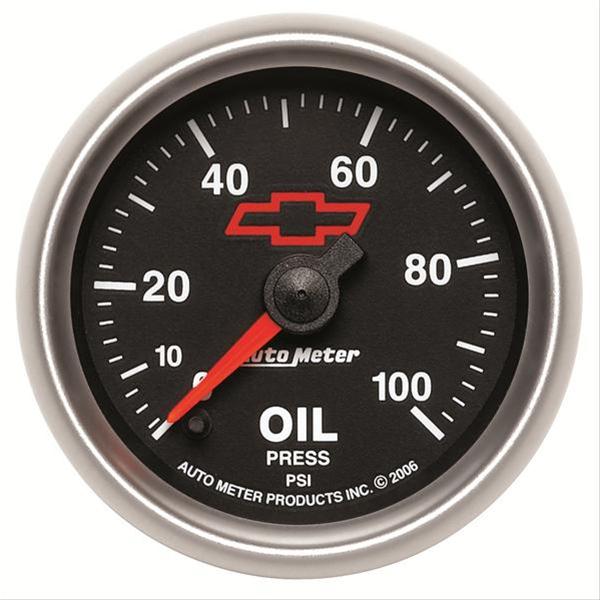 AutoMeter Sport-Comp II Chevy Red Bowtie Analog Gauges 3653-00406