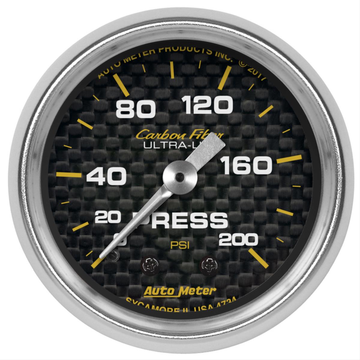 AutoMeter Carbon Fiber Ultra-Lite Analog Gauges 4734
