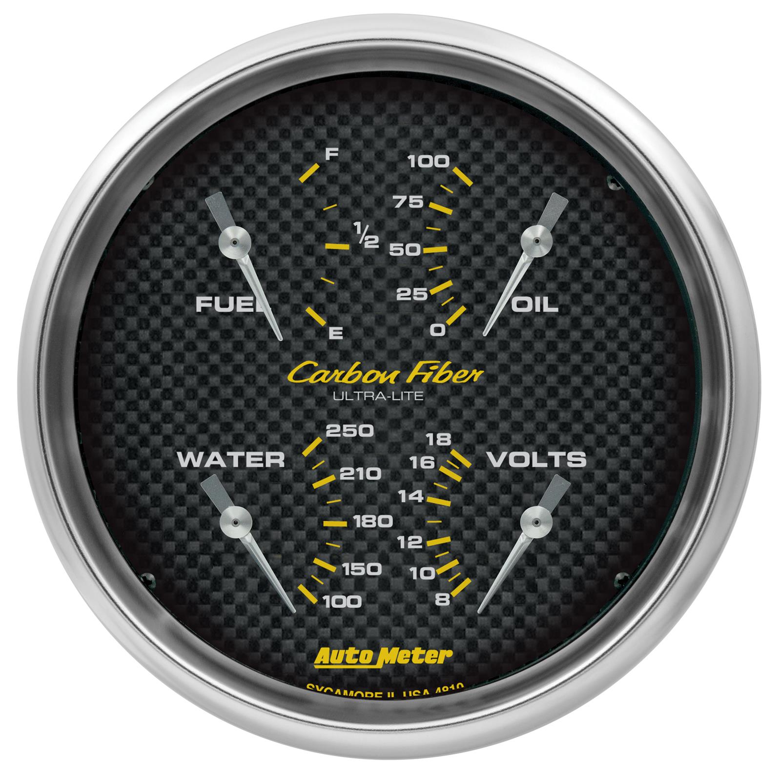 AutoMeter Carbon Fiber Analog Gauge Kits 4810