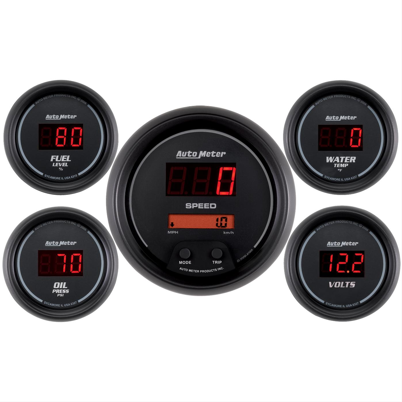 AutoMeter Sport-Comp Digital Series Gauge Kits 6300