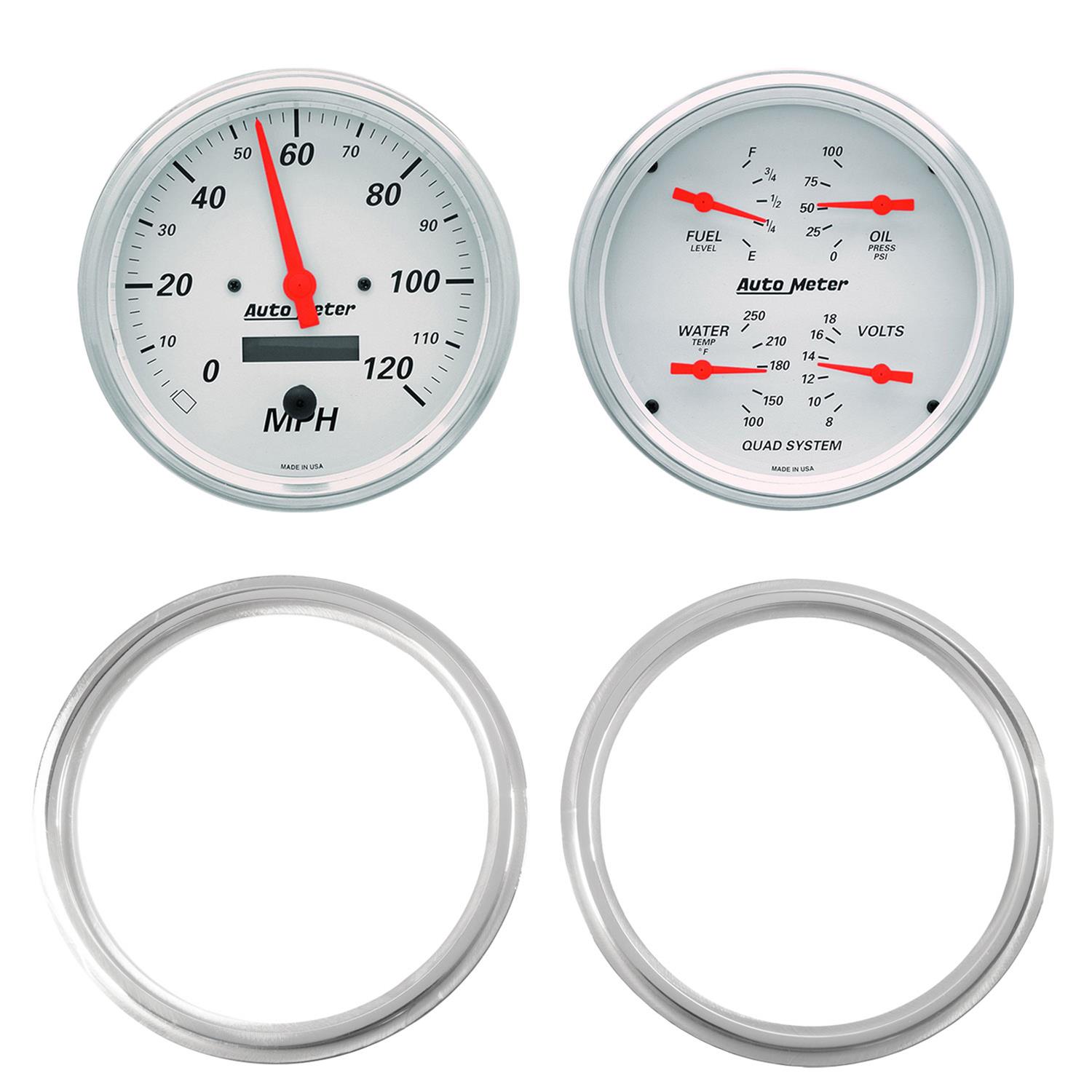 AutoMeter Arctic White Instrument Clusters 7039-03