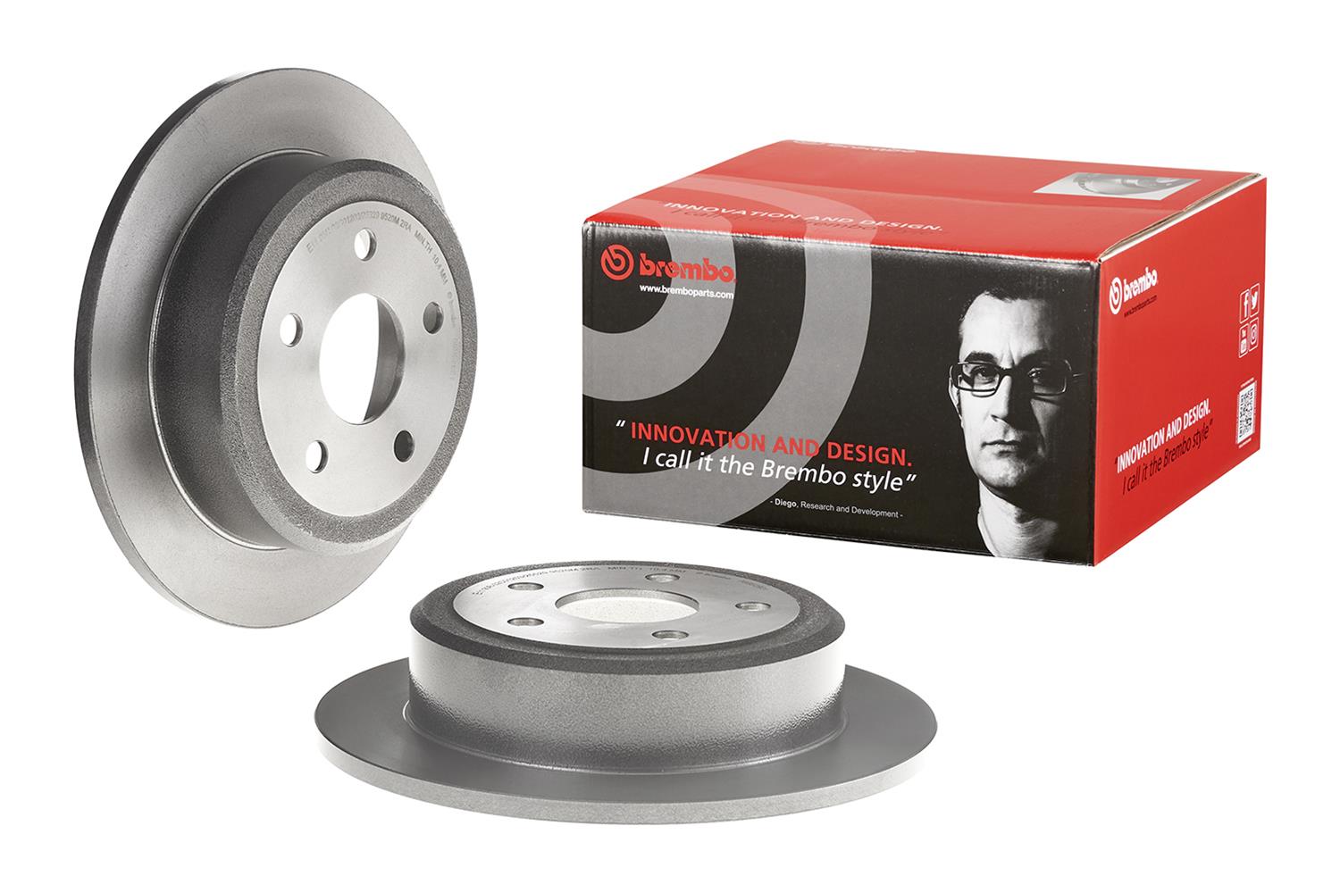 Brembo Premium UV Coated Brake Rotors 08.B529.21