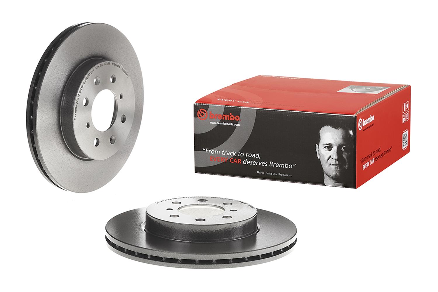 Brembo Premium UV Coated Brake Rotors 09.5509.11