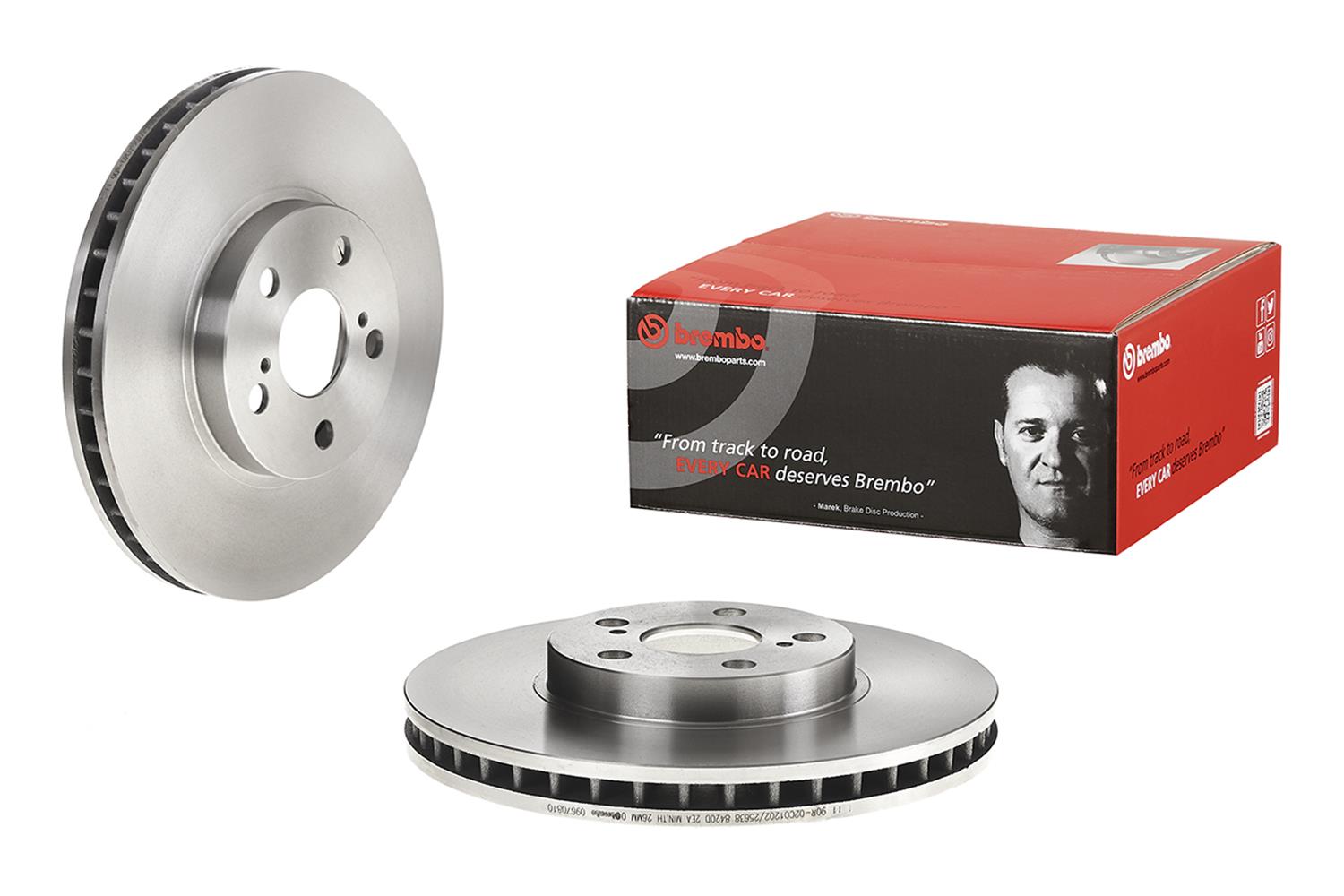 Brembo Premium UV Coated Brake Rotors 09.6708.10
