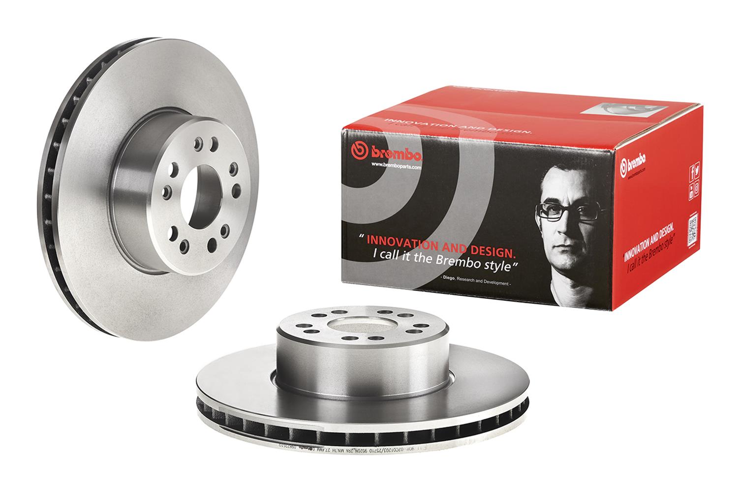 Brembo Premium UV Coated Brake Rotors 09.8726.10
