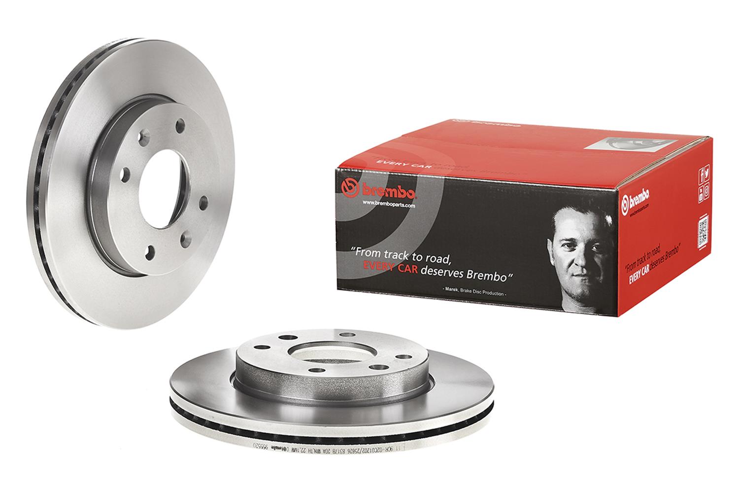 Brembo Premium UV Coated Brake Rotors 09.9555.20