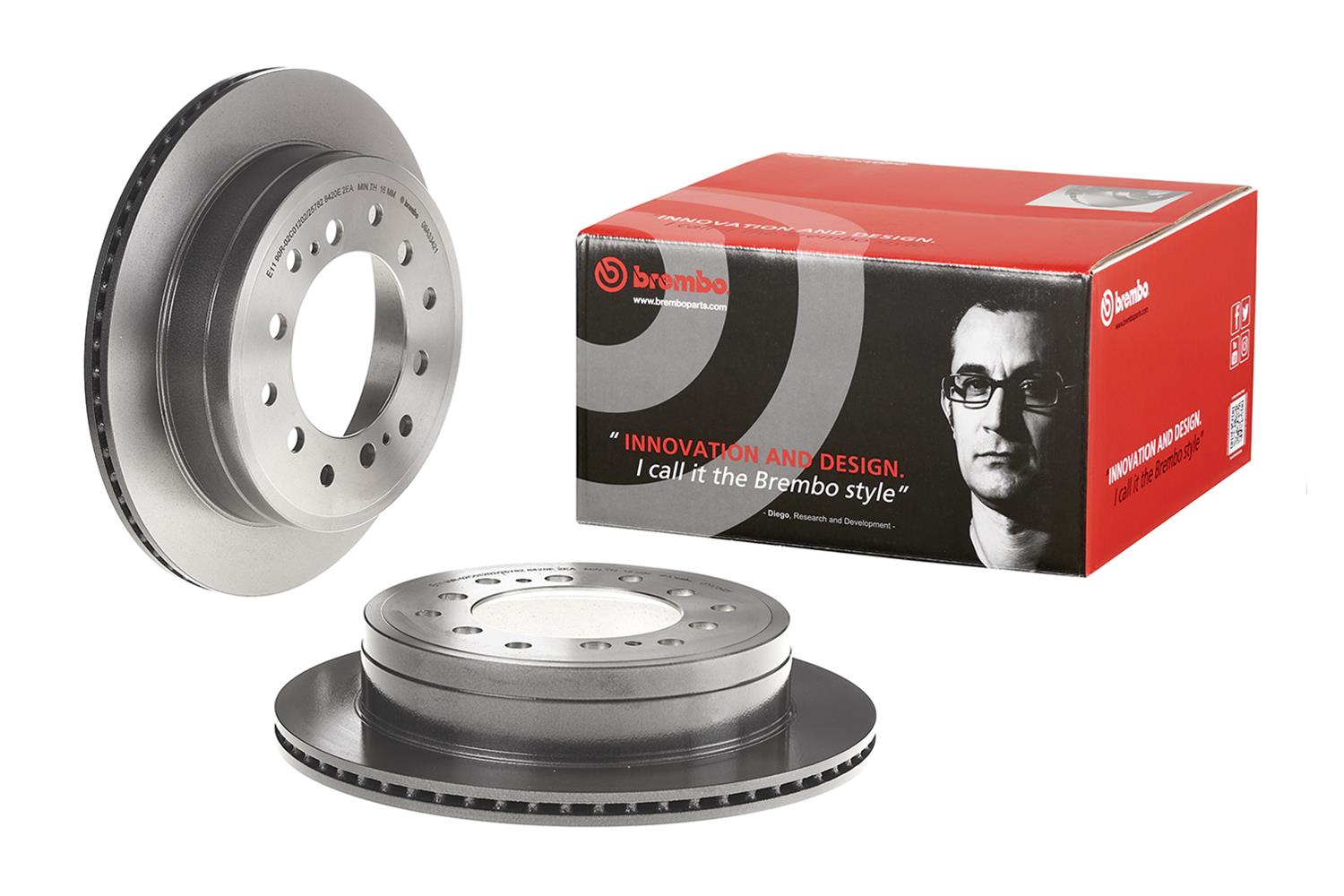 Brembo Premium UV Coated Brake Rotors 09.A334.21