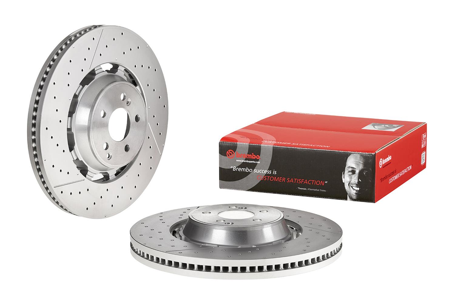 Brembo Premium UV Coated Brake Rotors 09C12733