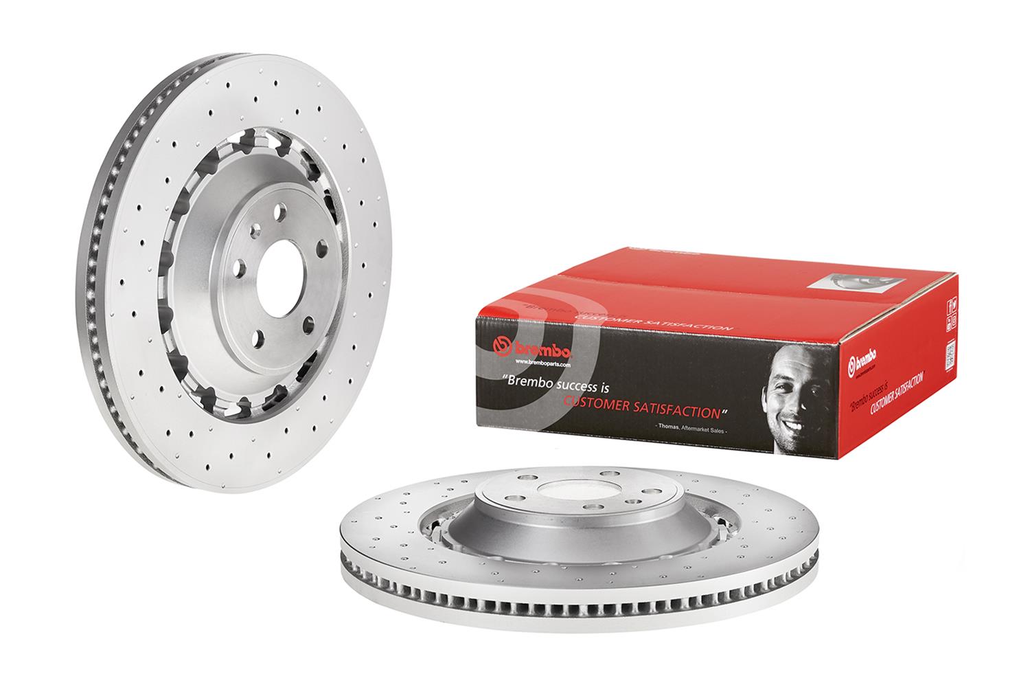 Brembo Premium UV Coated Brake Rotors 09D17433