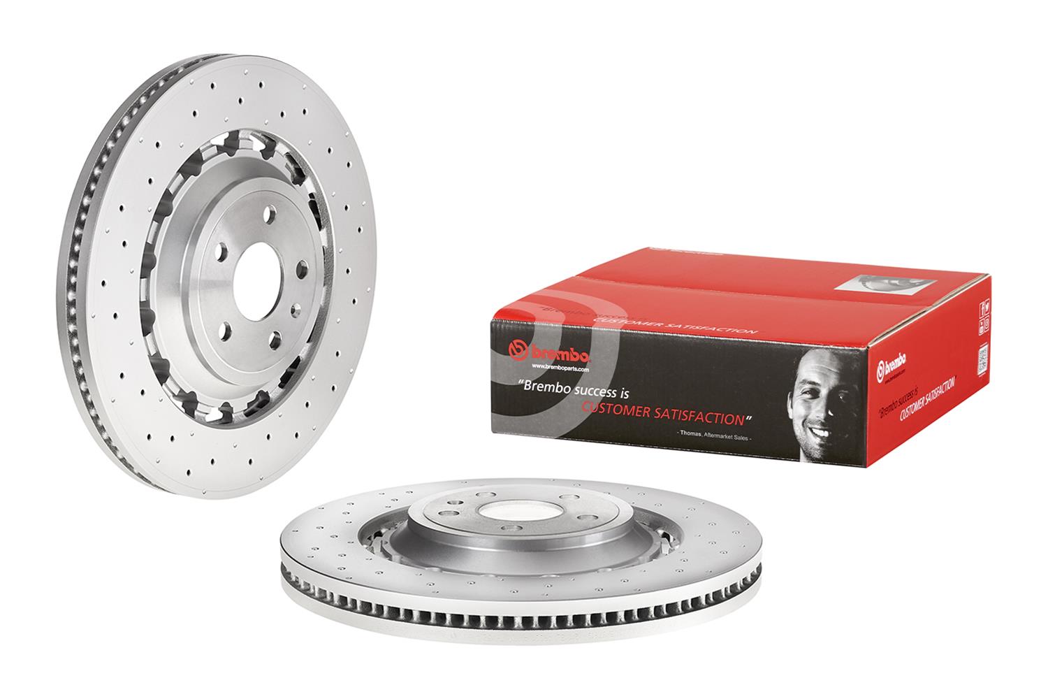 Brembo Premium UV Coated Brake Rotors 09D17453