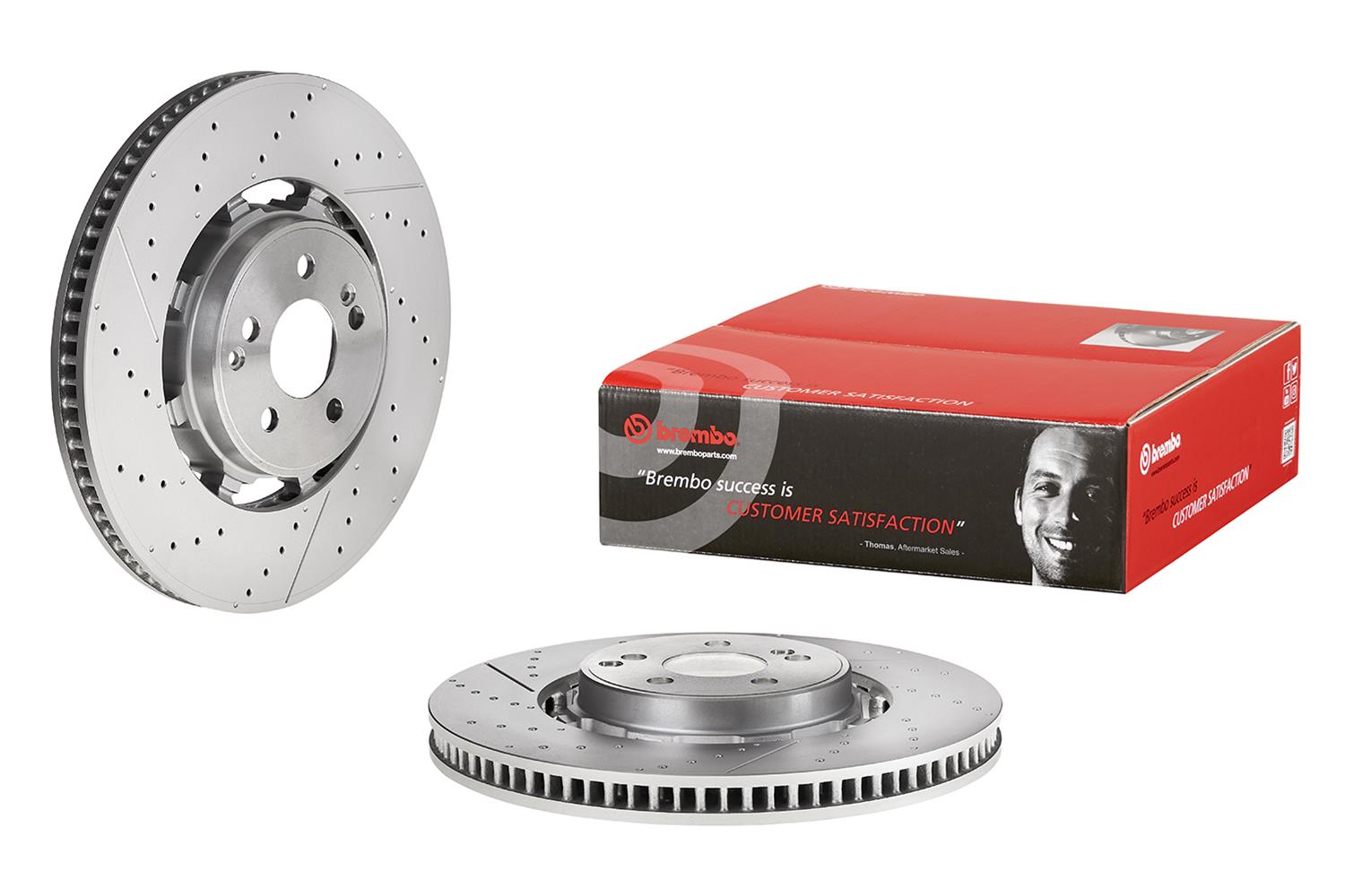 Brembo Premium UV Coated Brake Rotors 09D41133