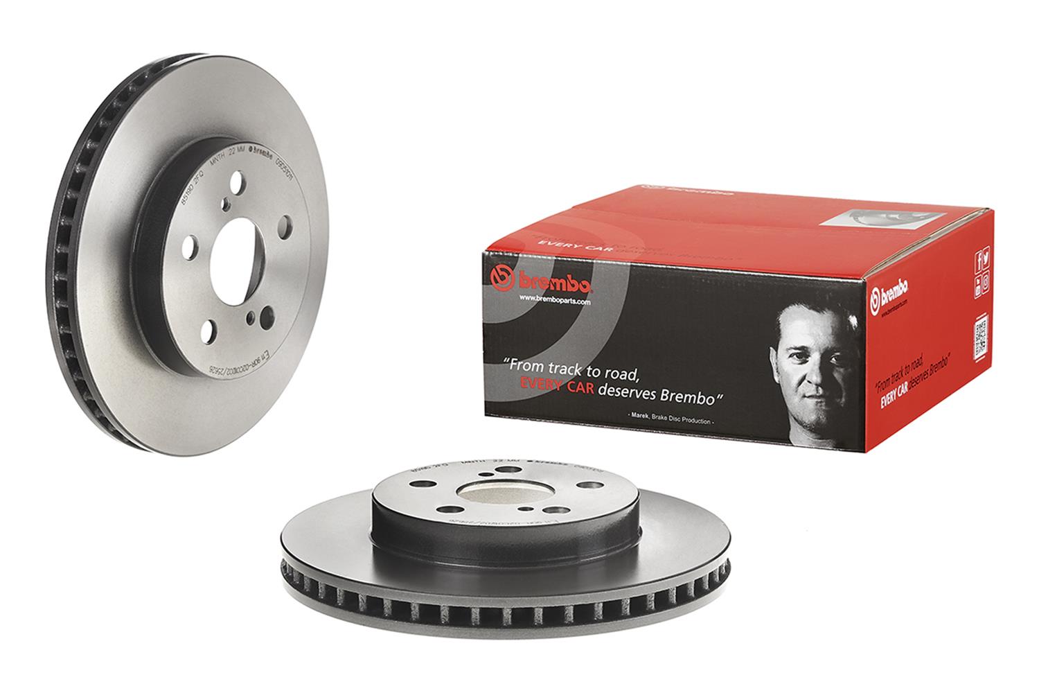 Brembo Premium UV Coated Brake Rotors 09D51011