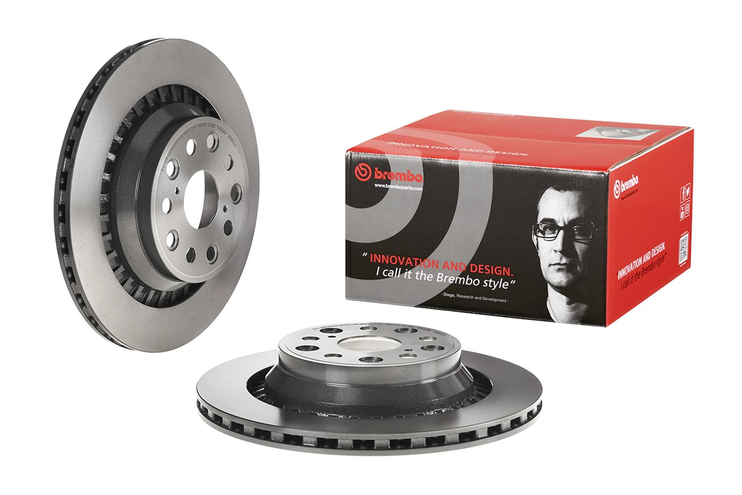 Brembo Premium UV Coated Brake Rotors 09D69111