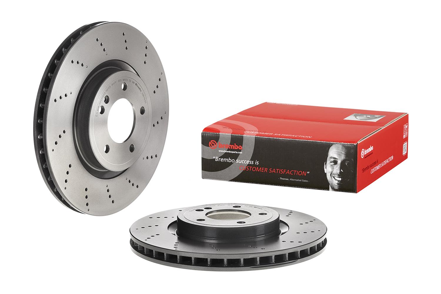Brembo Premium UV Coated Brake Rotors 09D76311