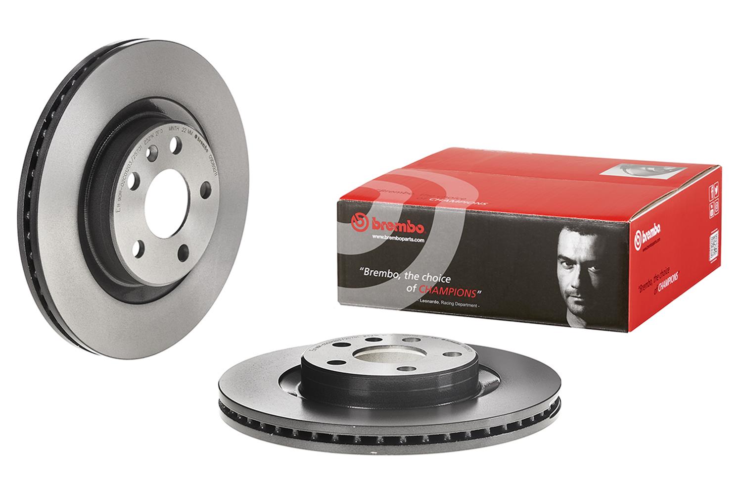 Brembo Premium UV Coated Brake Rotors 09D89211