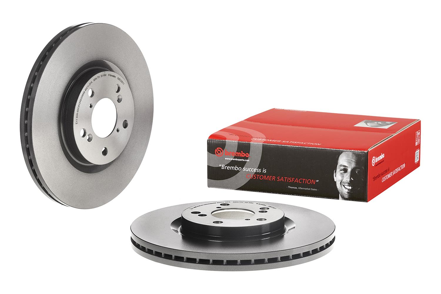 Brembo Premium UV Coated Brake Rotors 09E23611