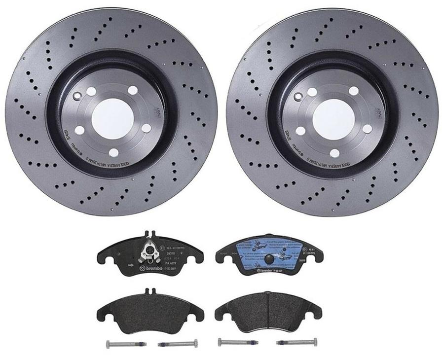 Brembo Disc Brake Pad and Rotor Kits KT04100