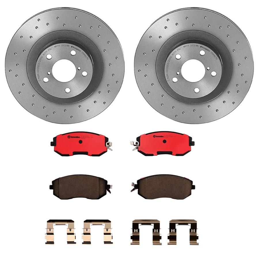 Brembo Disc Brake Pad and Rotor Kits KTX0017