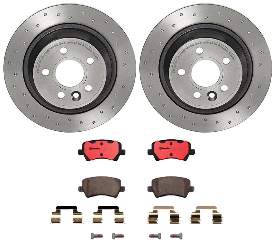 Brembo Disc Brake Pad and Rotor Kits KTX0066