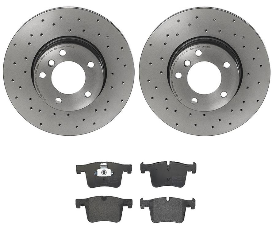 Brembo Disc Brake Pad and Rotor Kits KTX4022
