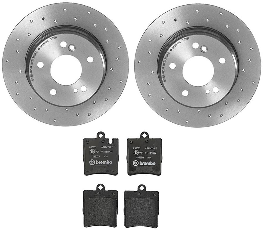 Brembo Disc Brake Pad and Rotor Kits KTX4028