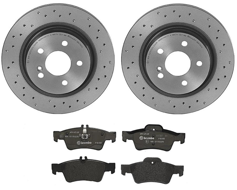 Brembo Disc Brake Pad and Rotor Kits KTX4049