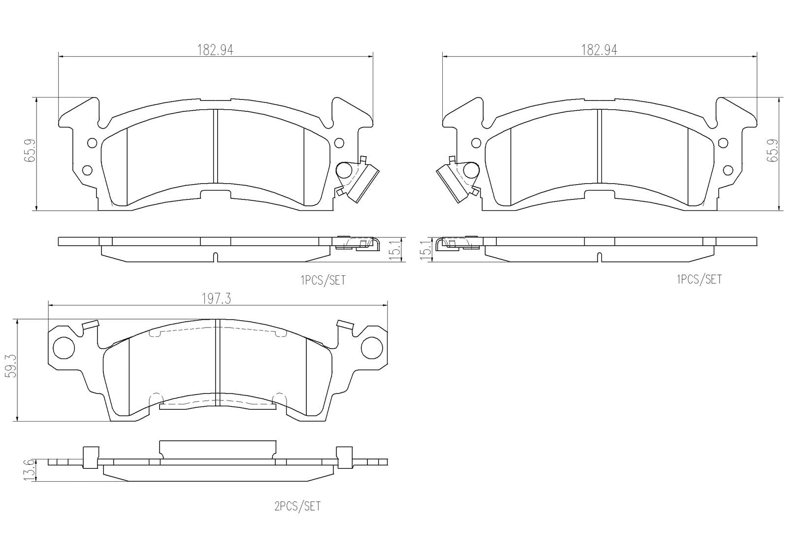 Brembo NAO Ceramic Brake Pads P10017N