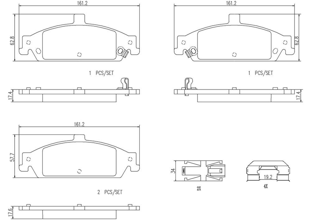 Brembo NAO Ceramic Brake Pads P10023N