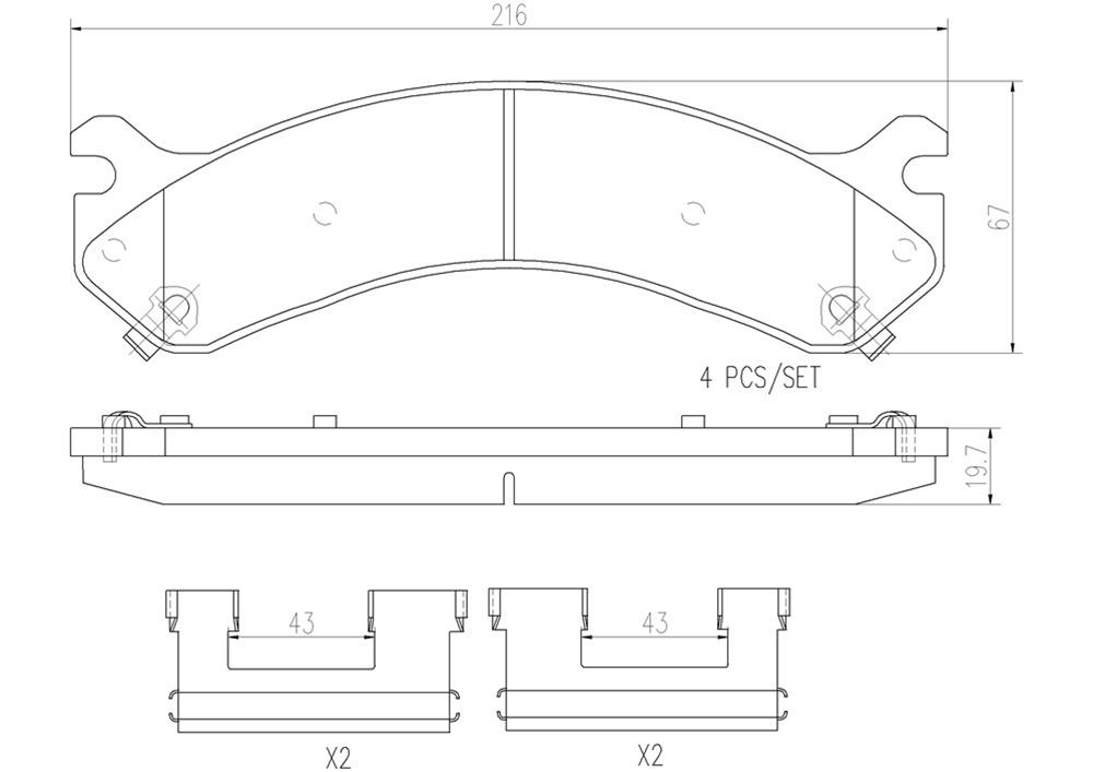 Brembo NAO Ceramic Brake Pads P10041N