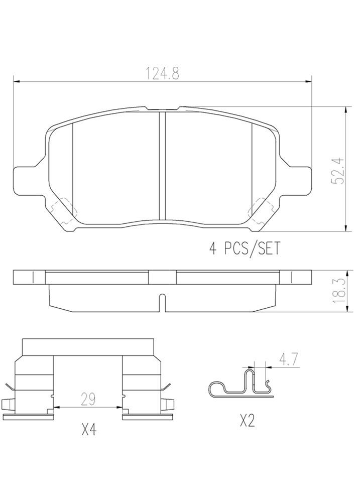 Brembo NAO Ceramic Brake Pads P10043N