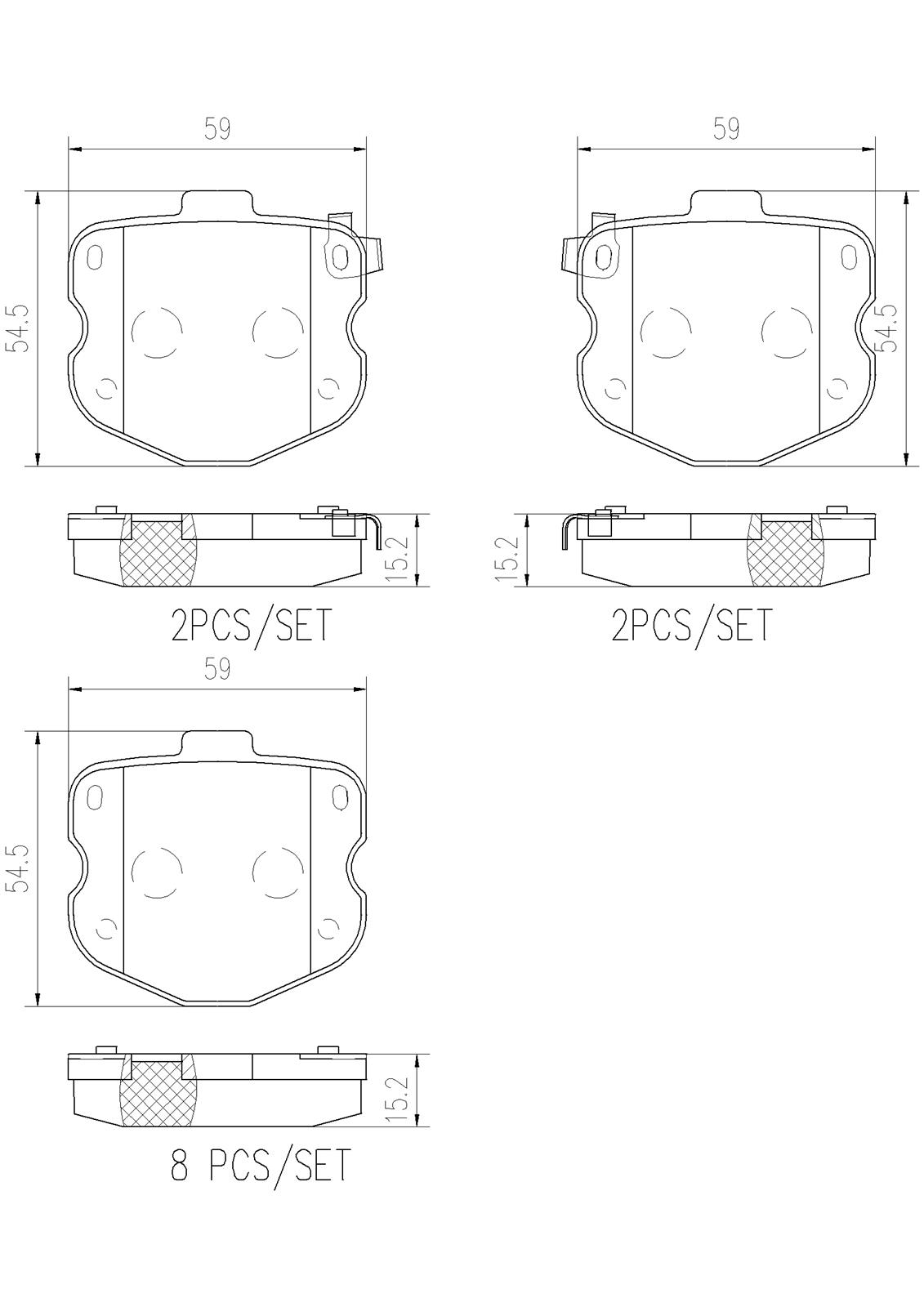Brembo NAO Ceramic Brake Pads P10069N