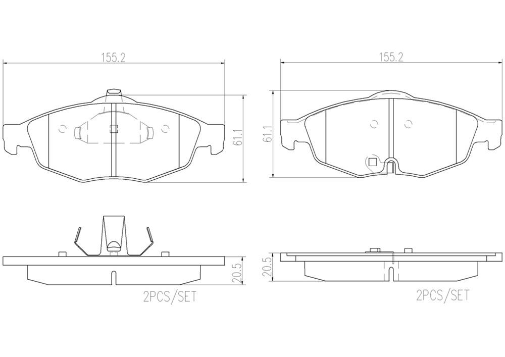 Brembo NAO Ceramic Brake Pads P11016N