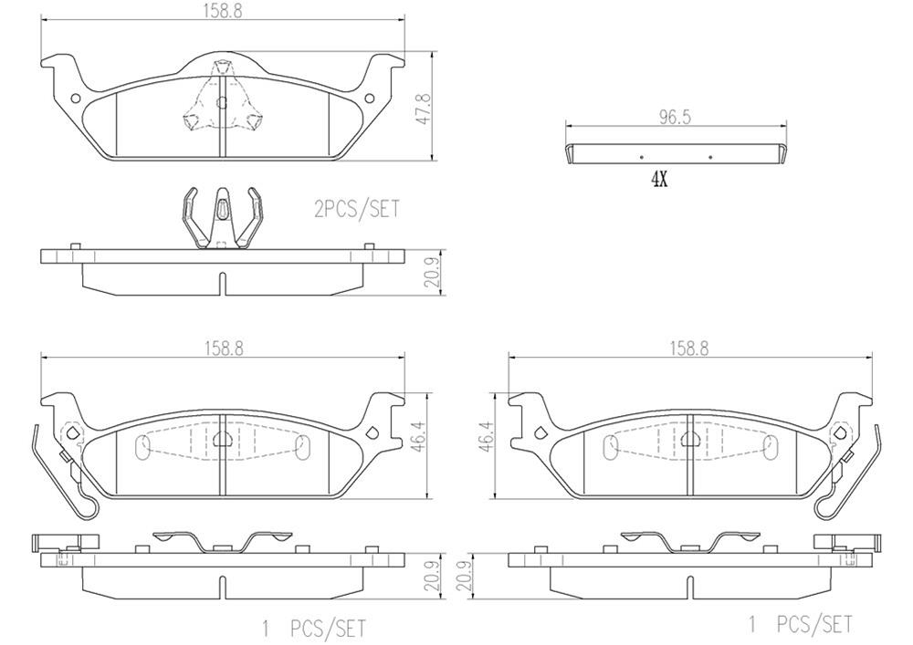 Brembo NAO Ceramic Brake Pads P15012N