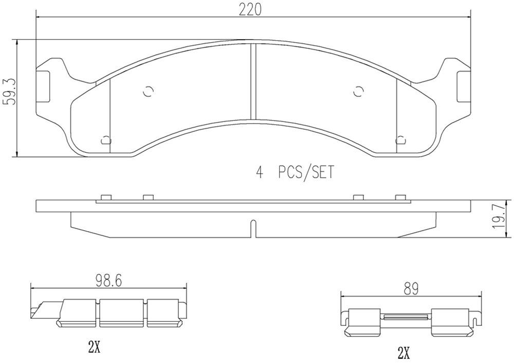 Brembo NAO Ceramic Brake Pads P18006N