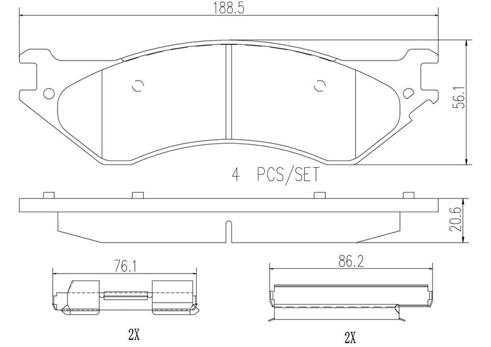 Brembo NAO Ceramic Brake Pads P18016N